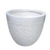 White Striped Fiber clay Planter - Image 5