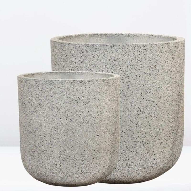 Grey Terrazzo Fiber Clay Planter - Image 3