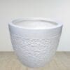 White Striped Fiber clay Planter - Image 4