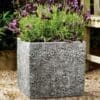 Fibreclay Square 
Planter Black