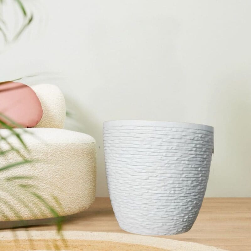 White Rattan fiber Planter - Image 3