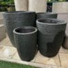 Fiber-stone Gray Bullet Planter - Image 2