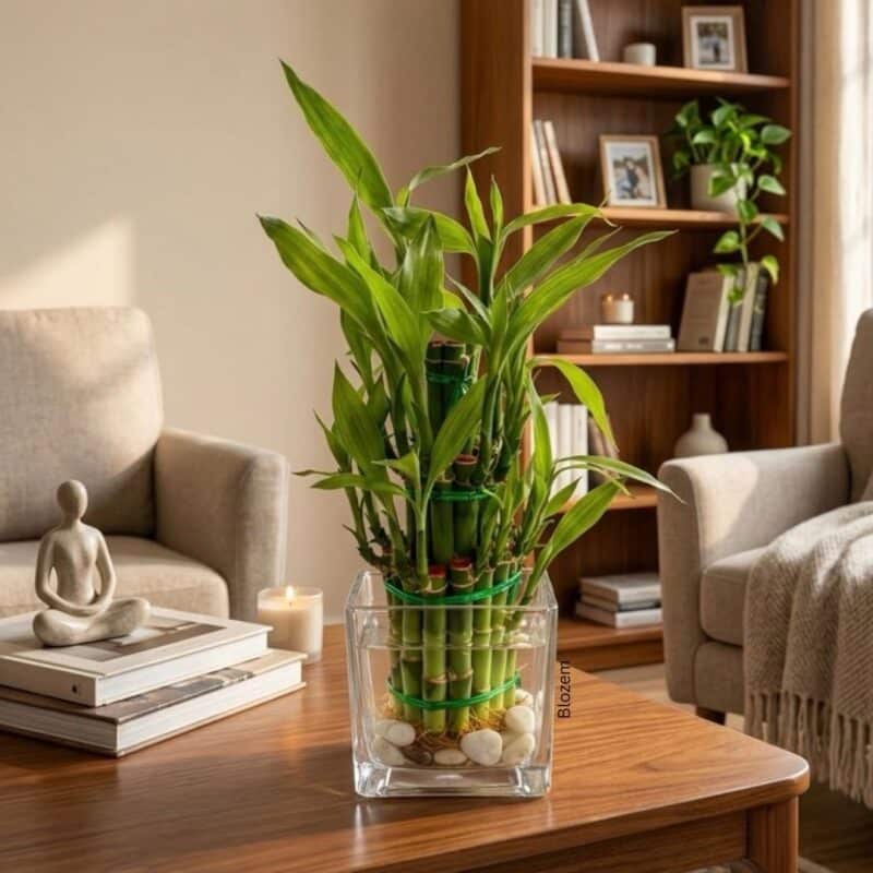 3 Layer Lucky Bamboo With Glass Vase