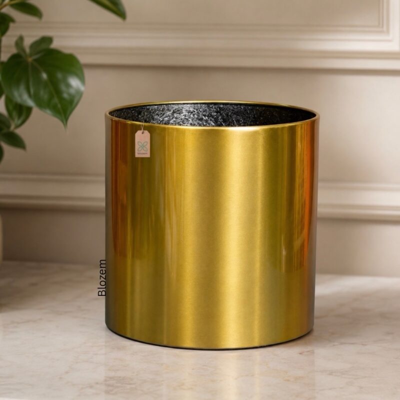 Gold Round Stainless Steel Pot