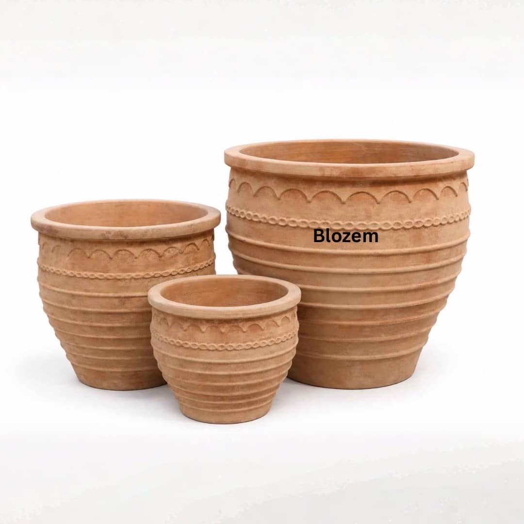 Antique Terracotta Banded Pot - Image 2