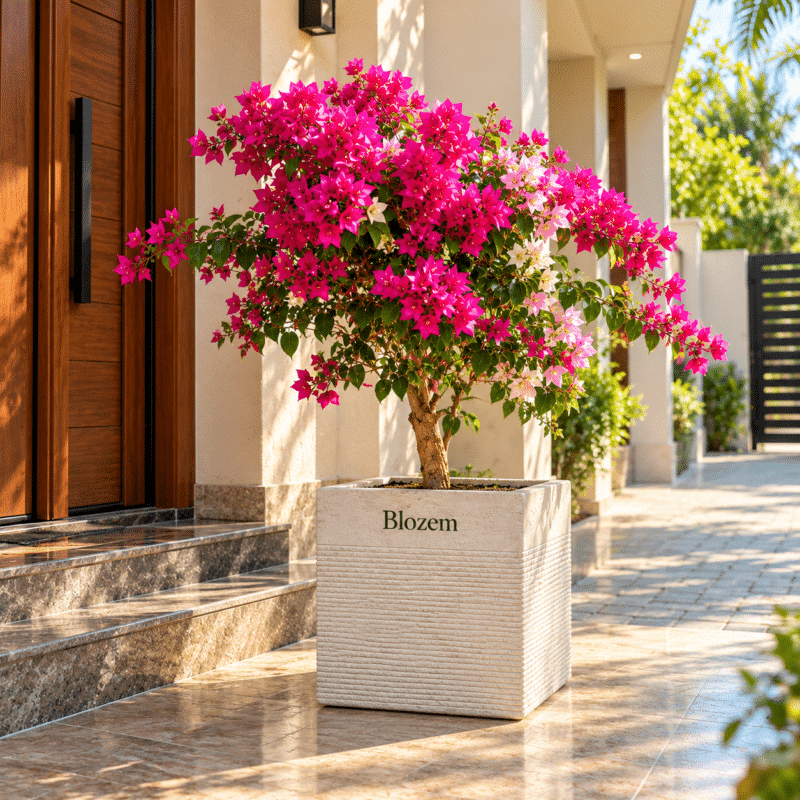 Potted Bougainville Multi-Color Umbrella With GRC Pot(Outdoor Plant)