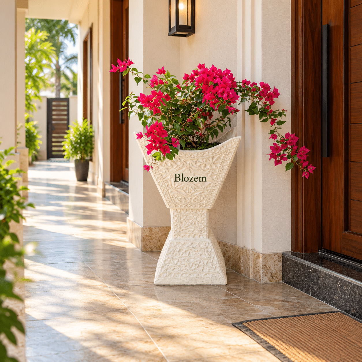 Potted Bougainville With GRC Pot(Outdoor Plant)